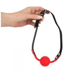   Bad Kitty - silicone mouthpieces with leatherette strap (red)