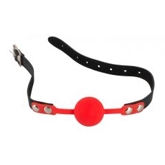   Bad Kitty - silicone mouthpieces with leatherette strap (red)