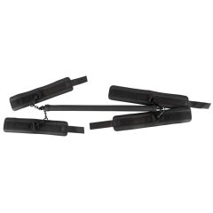 Fetish - Leatherette tie rod set (6 pieces) - black
