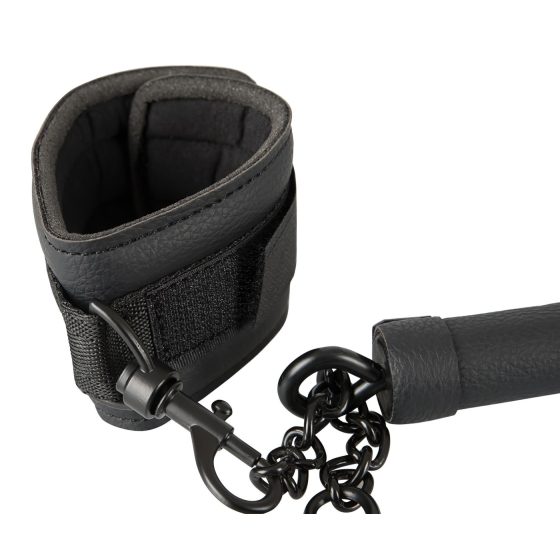 Fetish - Faux Leather Restraint Rod Set (6 pieces) - Black