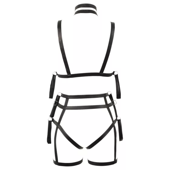 Bad Kitty - bondage body harness bra set (black)