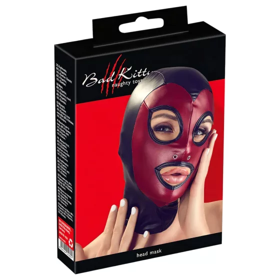 Bad Kitty - Shiny Red Suction Mask (S-L)