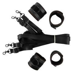 Vegan Fetish - Bed Restraint Set (Black) 