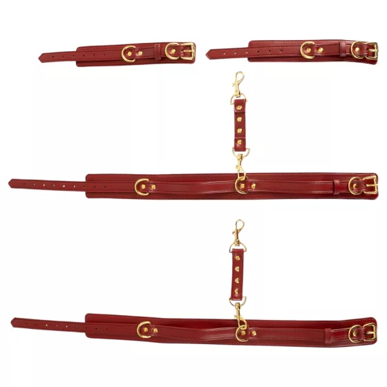 Bad Kitty - Hands to Thighs Cuff Set (Red)