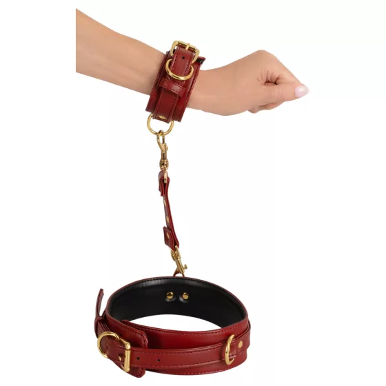 Bad Kitty - Hands to Thighs Cuff Set (Red)