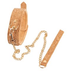 Vegan Fetish - collar with leash (cork)