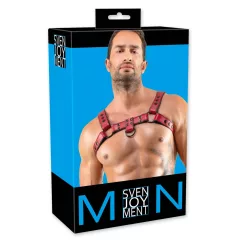 Svenjoyment - faux leather chest harness (red)