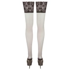 Cottelli - Black Thigh-Highs with 15cm Lace Trim