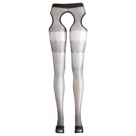 Cottelli - Wavy Black Sexy Stockings - XL