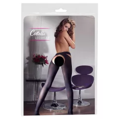 Cottelli - Black Criss-Cross Stockings