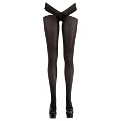 Cottelli - Black Criss-Cross Stockings