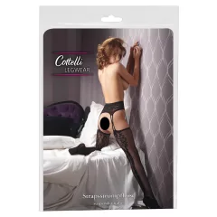 Cottelli - Patterned Fishnet Stockings (Black)