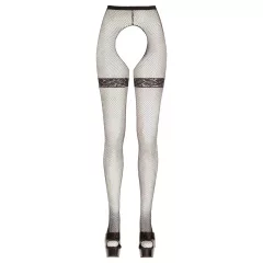 Cottelli - Lace-Panel Fishnet Thigh-Highs (Black)