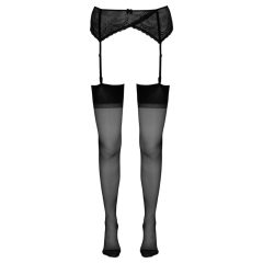   Cottelli - Black Stockings with High Heel Seam and Back Stripe