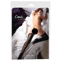   Cottelli - thigh-high self-supporting fishnet stockings (black) - S/M