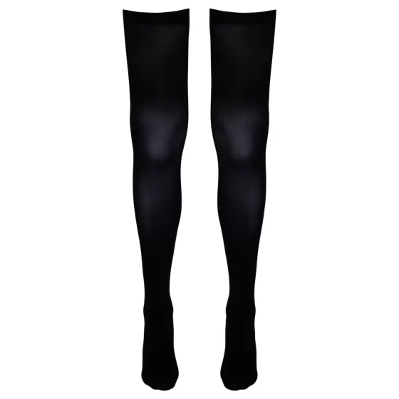 Cottelli - thigh-high self-supporting fishnet stockings (black) - S/M