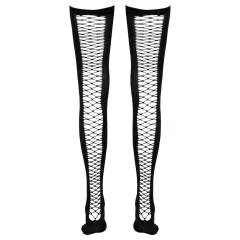   Cottelli - thigh-high self-supporting fishnet stockings (black) - S/M