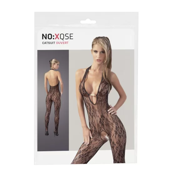 NO:XQSE - Lace Jumpsuit with Pearl Embellishments