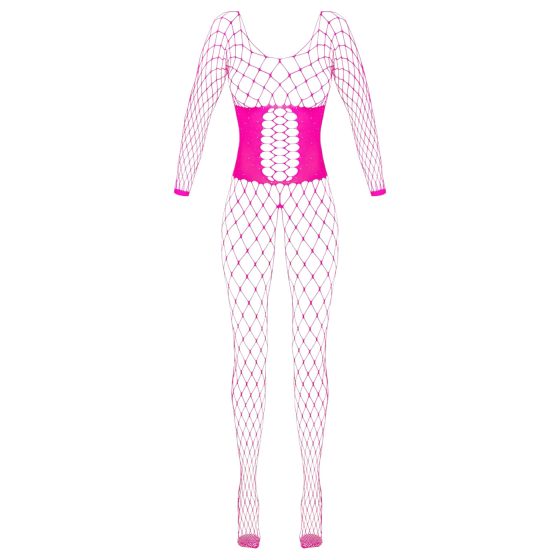 Cottelli - Fishnet Bodystocking (Pink) - Size S-L