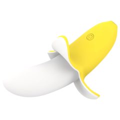   Lonely - rechargeable, waterproof, banana vibrator (yellow-white)