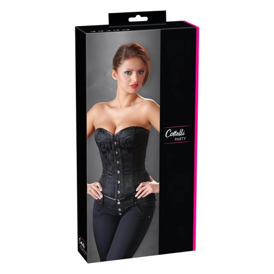 Cottelli - Embroidered Party Corset (Black)