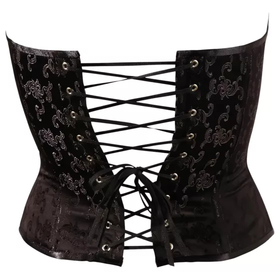 Cottelli - Embroidered Party Corset (Black) - XL