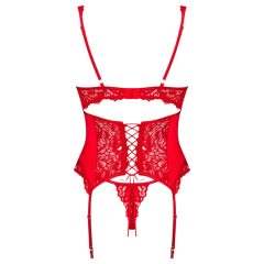 Obsessive Amor Cherris - lace set with garter belt (red)