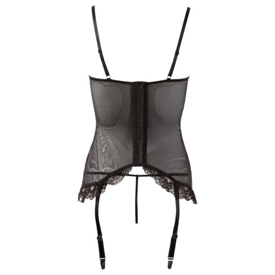 / Cottelli - Lace Ruffle Garter Top (Black)