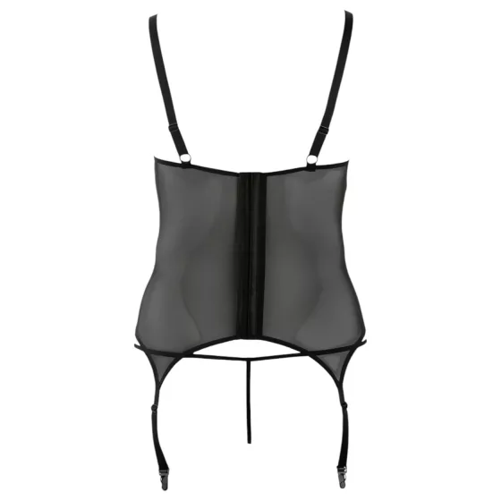 Cottelli - Floral Women's Top, Plus Size (Black) - XXXL