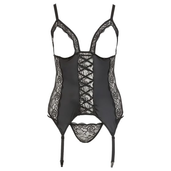 Cottelli Plus Size - Versatile Garter Top (Black)
