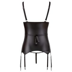 Cottelli Bondage - Glossy Lift-Up Top with Cuffs (Black)