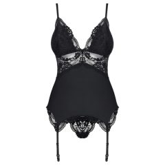 Obsessive 810-COR-1 - Black Lace Garter Set