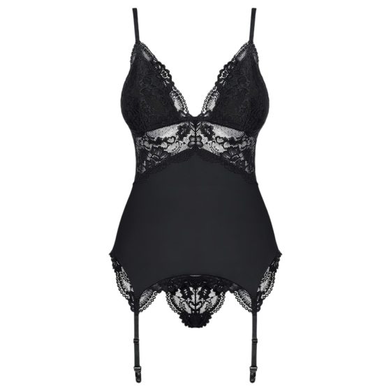 Obsessive 810-COR-1 - Black Lace Garter Set