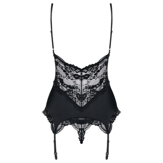 Obsessive 810-COR-1 - Black Lace Garter Set