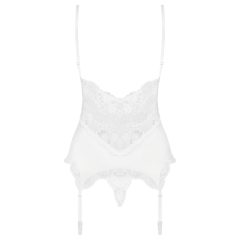 Obsessive 810-COR-2 - Lace Garter Belt Set (White)