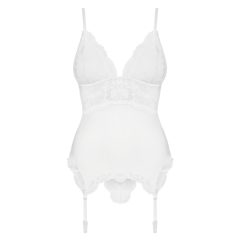Obsessive 810-COR-2 - Lace Garter Belt Set (White)