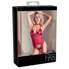 Abierta Fina - Sparkling Chain Top & Thong Set (Red)