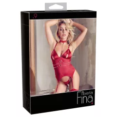 Abierta Fina - Sparkling Chain Top & Thong Set (Red)
