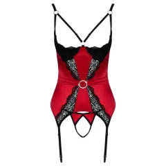 Cottelli - Red Lace Accent Lift Top Set - XL