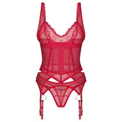Obsessive Cupide Desire - Sheer Lace Top Set (Red)