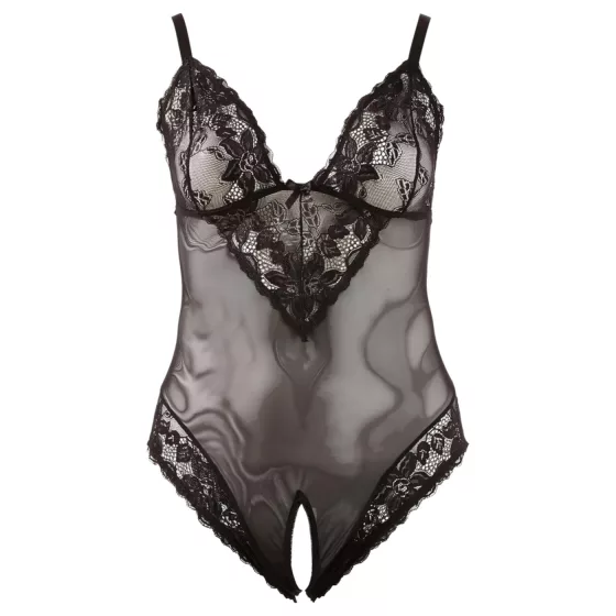 Cottelli Plus Size - Black Lace Bodysuit - XXXL