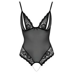 Cottelli - Lacy, Beaded Open Body (Black)