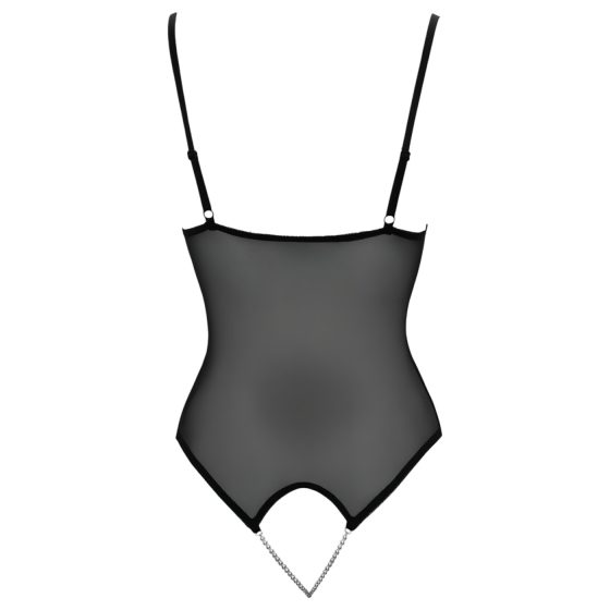Cottelli - Lacy, Beaded Open Body (Black)