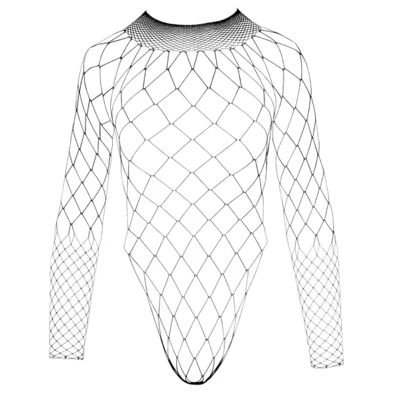 NO:XQSE - long-sleeved black fishnet bodysuit (S-L)