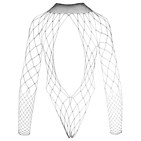 NO:XQSE - Long Sleeve Mesh Bodysuit - Black (S-L)