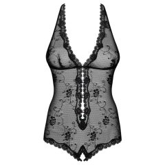 Obsessive Fiorenta - beaded, open lace body (black)