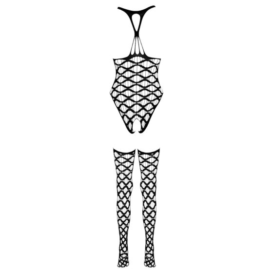 NO:XQSE - Black Wavy Body & Thigh-High Set (S-L)