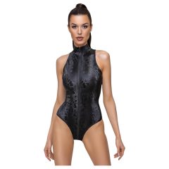 Cottelli Party - Black Snakeskin Pattern Bodysuit