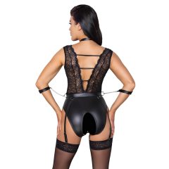Cottelli Bondage - Lace Halter Bodysuit (Black)