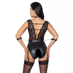 Cottelli Bondage - Lace Halter Bodysuit (Black) - XL